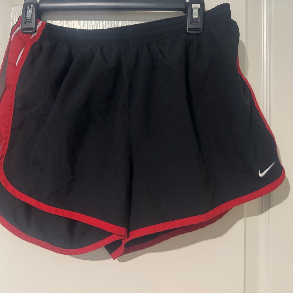 Nike Women's Athletic Shorts Black with Red Trim